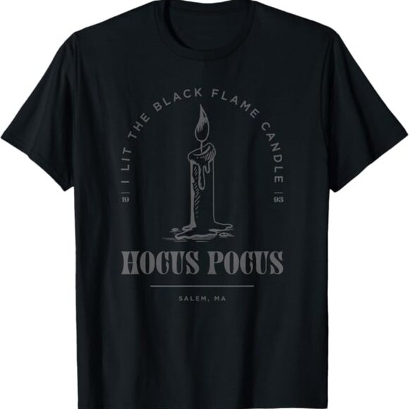 Disney Other - Disney Hocus Pocus Black Flame Candle Adult Large Black T-Shirt
